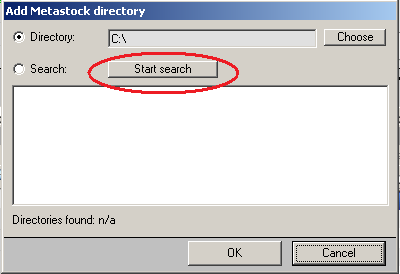 Fibotrader start search