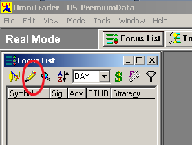 OmniTrader edit focuslist